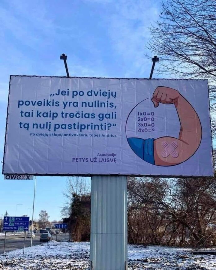 Plakatas Šiauliuose / Soc. tinklų nuotr.