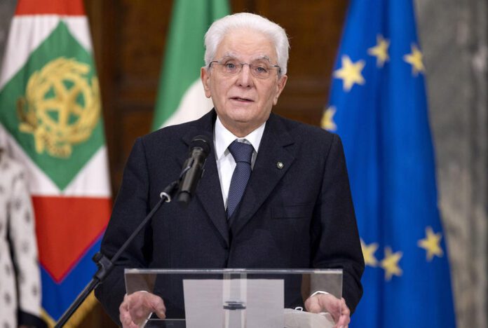 Antrą kartą perrinktas Italijos prezidentas Sergio Mattarella / EPA nuotr.