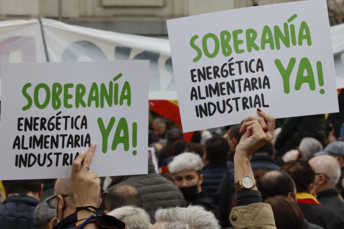 Protestas prieš augančias kainas Madride / EPA nuotr.