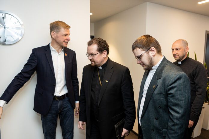 Ortodoksu Banyciai priklausantys lietuviu dvasininkai susitinka su Vilniaus meru R. Šimašiumi / BNS nuotr.