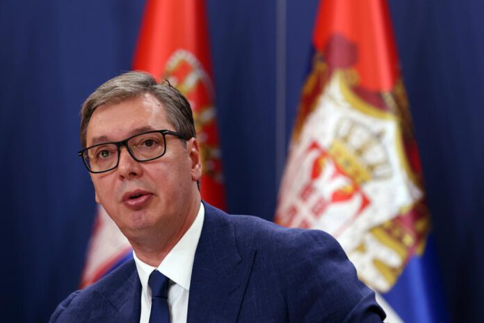 Serbijos prezidentas Aleksandaras Vučičius / EPA nuotr.