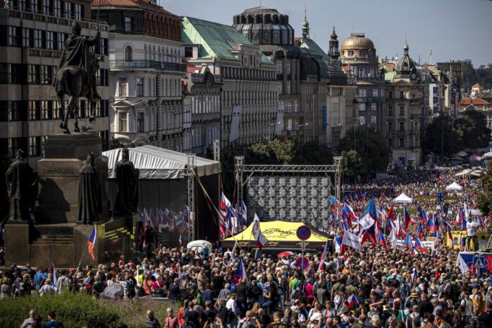 Protestas Prahoje, Čekijoje / EPA nuotr.