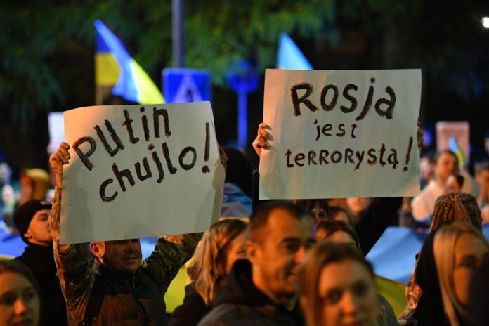 Protesto Varšuvoje akimirka / EPA nuotr.