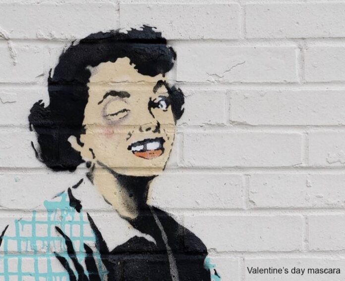 Banksy Valentino dienos piešinys / Banksy / Soc. tinklų nuotr.