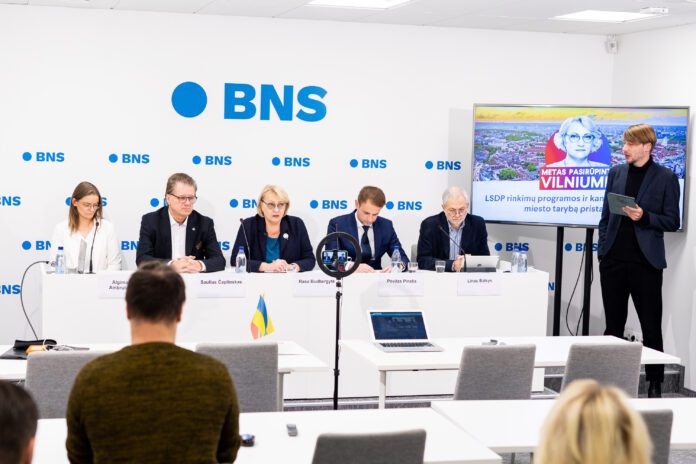 Vilniaus socialdemokratai pristato rinkimų programą ir kandidatų į miesto tarybą sąrašą / BNS nuotr.