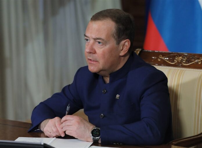 Buvęs Rusijos prezidentas Dmitrijus Medvedevas / EPA nuotr.