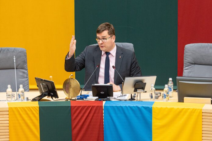 Nacionalinio saugumo ir gynybos komiteto (NSGK) pirmininkas Laurynas Kasčiūnas / BNS nuotr.