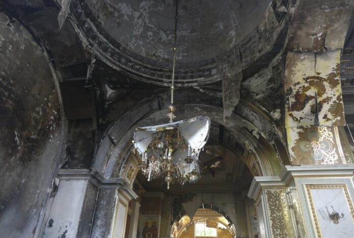 Odesos Kristaus Atsimainymo katedra Ukrainoje po Rusijos atakų / EPA nuotr.