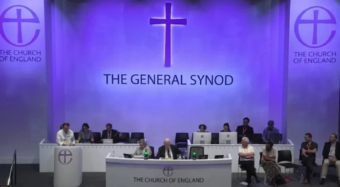 Anglikonų Bažnyčios Generalinis sinodas / Youtube stop kadras