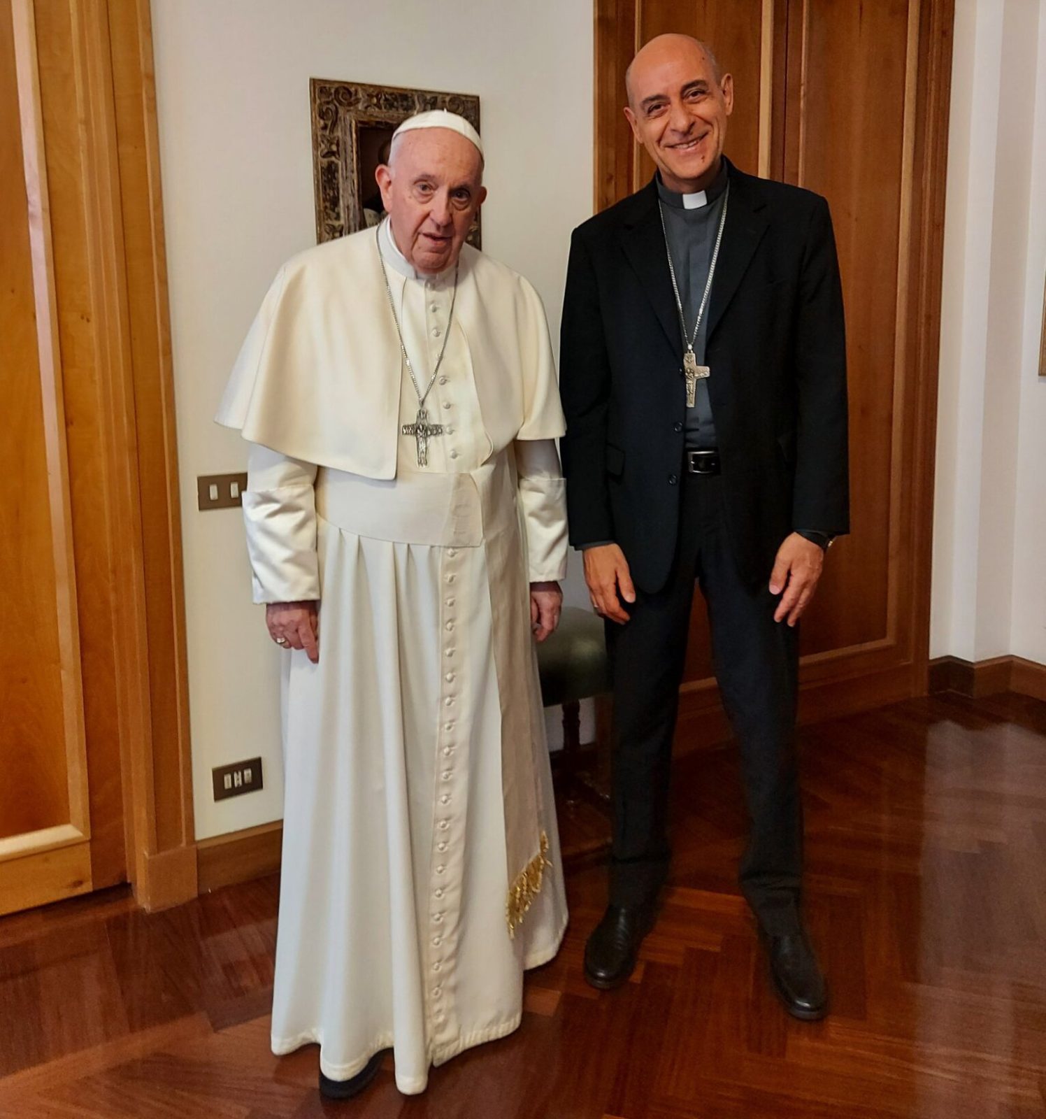 Popiežius Pranciškus ir arkivyskupas Victoras Manuelis Fernandezas / Soc. tinklų nuotr.