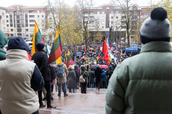 Protestas dėl NT mokesčio prie Seimo /BNS nuotr.