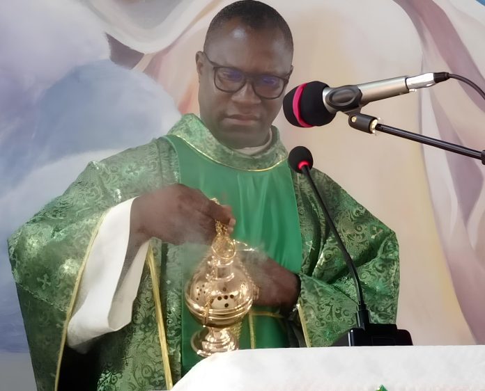 Gvinėjos vyskupas monsinjoras Moïse Tinguiano / Soc. tinklų nuotr.
