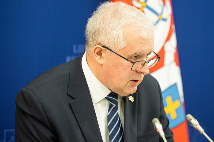 Atsistatydinantis krašto apsaugos ministras Arvydas Anušauskas / BNS nuotr.