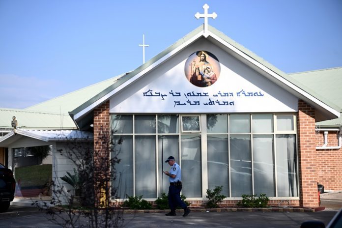 Asirų Kristaus Gerojo Ganytojo bažnyčia Sidnėjuje, Australijoje, 2024 m. balandžio 16 d.