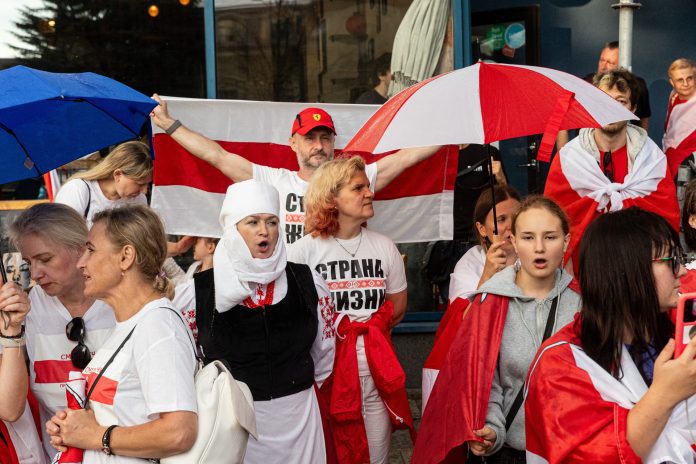 Laisvųjų baltarusių akcijos mitingas Vilniuje / BNS nuotr.