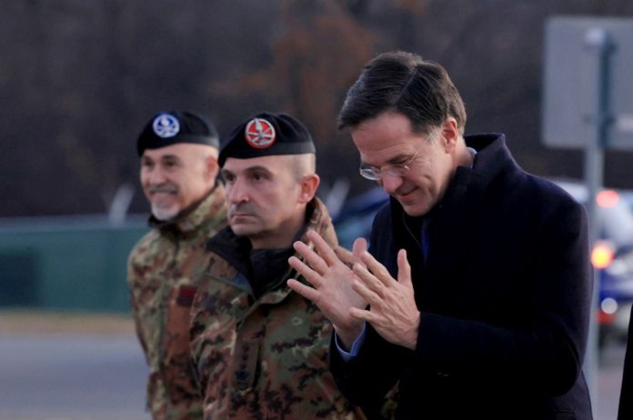 NATO vadovas Markas Rutte sako / EPA nuotr.