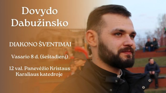 vyskupas Linas Vodopjanovas OFM diakono šventimus suteiks Dovydui Dabužinskui / Vyskupijos nuotr.